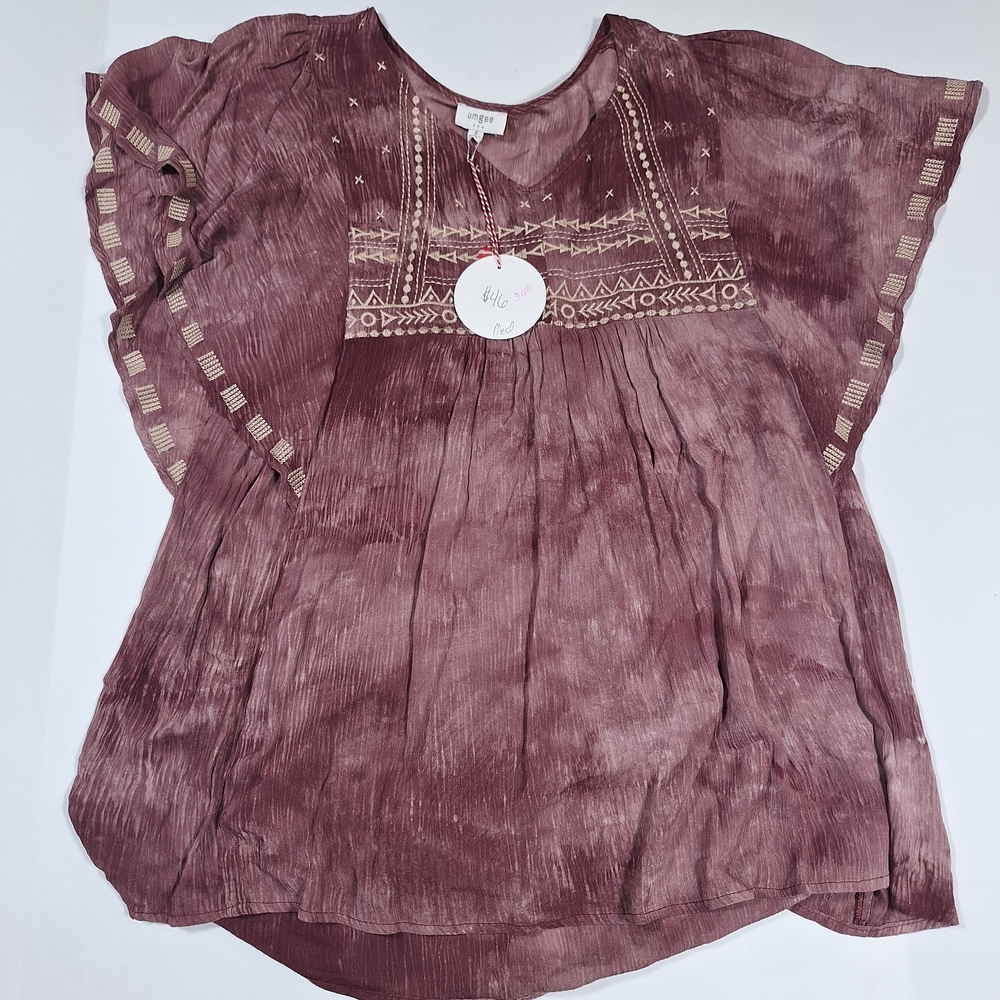 Umgee Mauve Embroidered Blouse